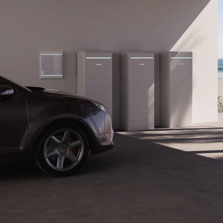 Kora Powerblocks installed in a garage